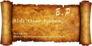 Blüttner Poppea névjegykártya